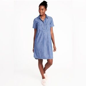 Old Navy Denim Chambray Shirt Dress Size Large